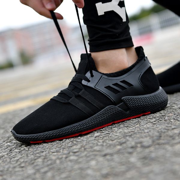 

2020 the new spring men shoes slip on men casual shoes lightweight comfortable breathable couple walking sneakers, Black