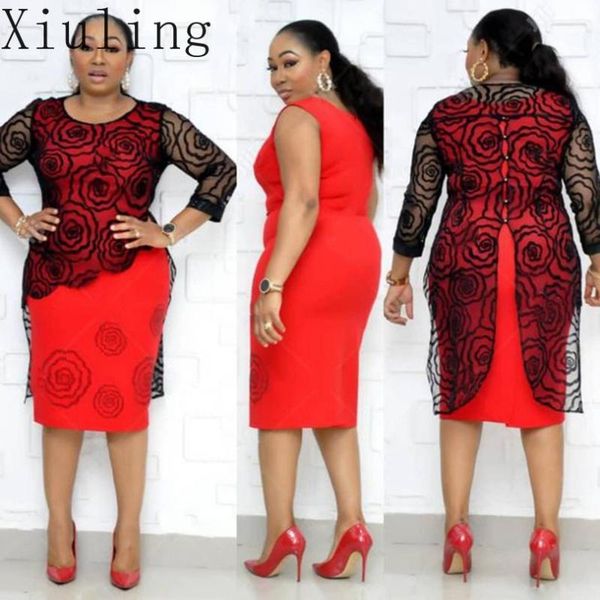 

африканские платья для женщин африки африканский дашики платье одежда печати дамы африки одежда плюс размер женщин платья анкара, Red