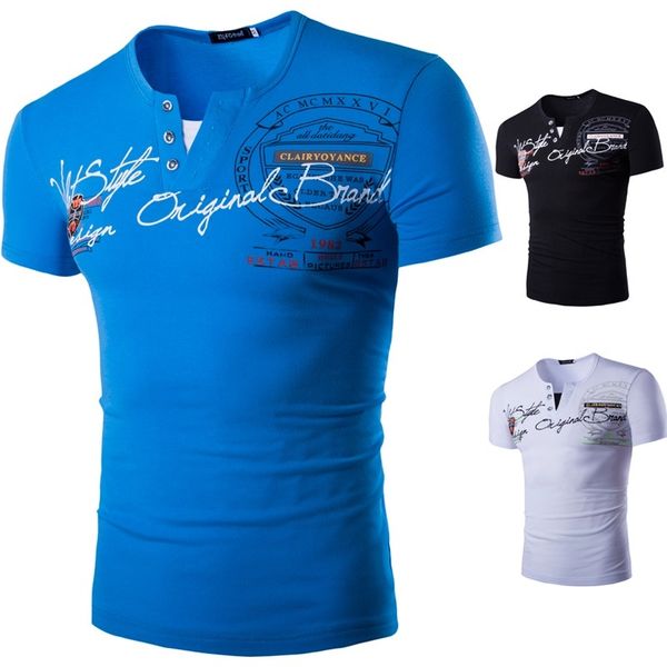 

zogaa men shirt 2020 new fashion summer short-sleeve letter printed casual shirts silm fit sweatshirts cotton shirt, White;black