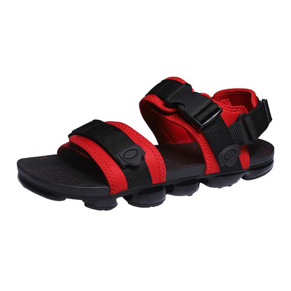 

sandals men shoes 2019 gladiator men's sandals roman men shoes summer flip flops black dark blue red flat size 40-45