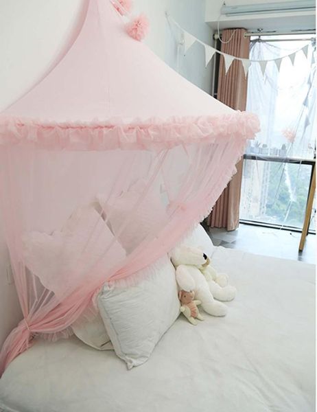 

дети играют палатки крытого princess bed canopy москитные розовая детские кроватки штора поиграет дом для детей подарков для девочек