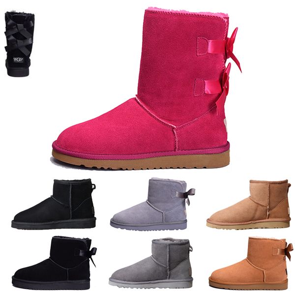 

2019 new WGG women boots ankle black ankle grey Knee grey WGG designer womens shoes winter snow boots 36-41