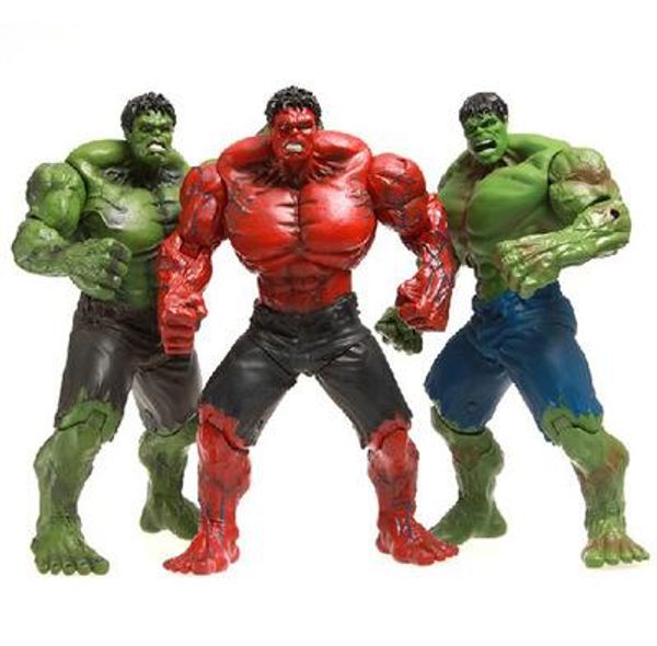 

red hulk green action figure the avengers 10" pvc figure toy hands adjusted movie lovers collection for collection kid gift