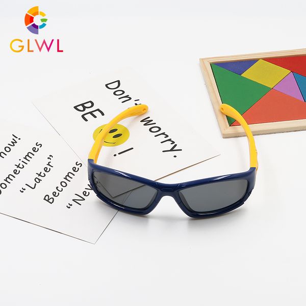 

glwl children sunglasses boys girls baby polarized glasses children's mirror new design 2019 silicone glasses outdoors sports, White;black