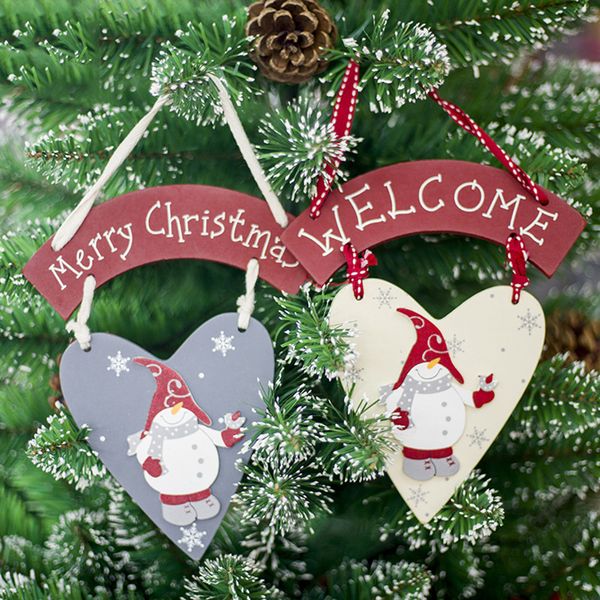 

2018 новая мода рождество деревянная дверь висит декор рождественская елка шкаф полый кулон орнамент