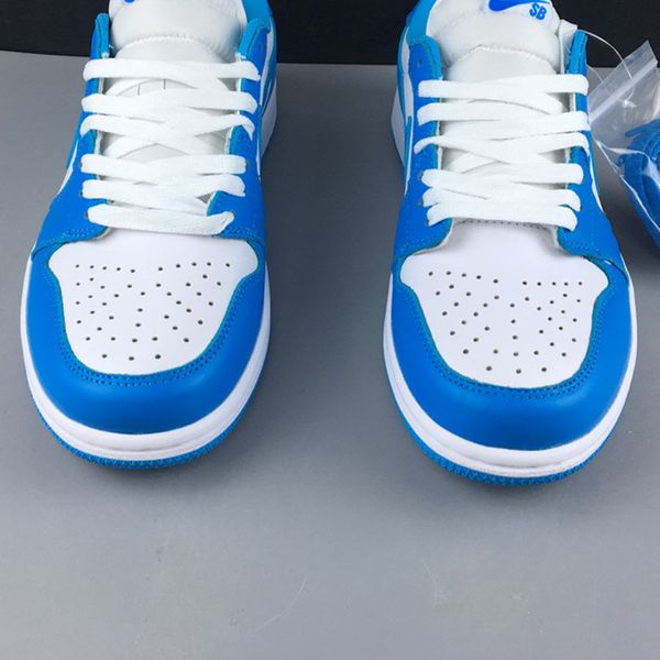 

dunk sb x air 1 low unc cj7891-401 1s i blue white women men basketball sports shoes sneakers with original box, Black;white