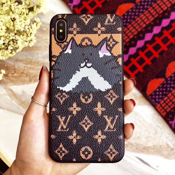 

Christmas Cat Роскошный Телефон Чехол для iphone X XS XR Xs Макс 6 6 плюс 7 7 плюс 8 8 плюс Кожа + ТПУ Задняя Крышка Дизайнер Защитный Чехол