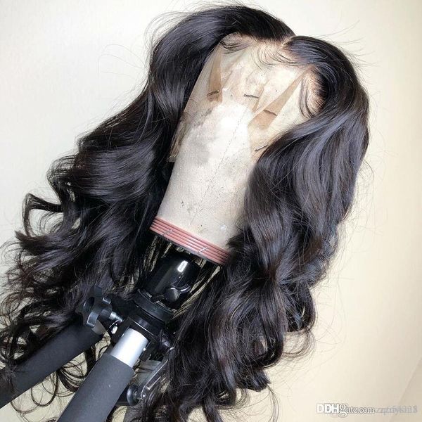 

brazilian body wave no lace front high temperature wire wigs for women natural black bleached pre plucked with hair remy