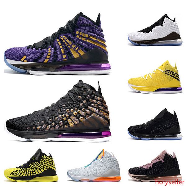 

new arrivel mens basketball shoes 17s future black white yellow purple 17 athletic sports sneakers trainers size 7-12