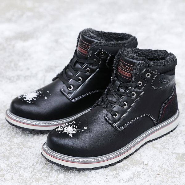 

2019 popular men's comfortable non-slip walking shoes fashion sports shoes men's outdoor plush warm cotton hiking