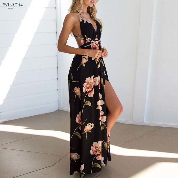 

Dress Womens Summer Designer Maxi Long Dress Evening Sexy Party Beach Dresses Floral Sundress Floral Robe Femme Summer Boho Clothes