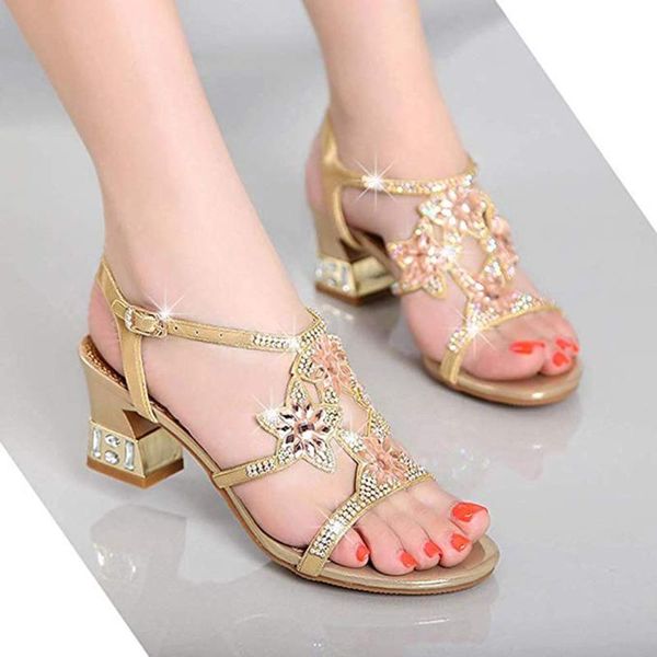 

high heel sandals women shoes peep toe square heels ladies sandals 2020 summer shoes woman fashion heel#g5, Black