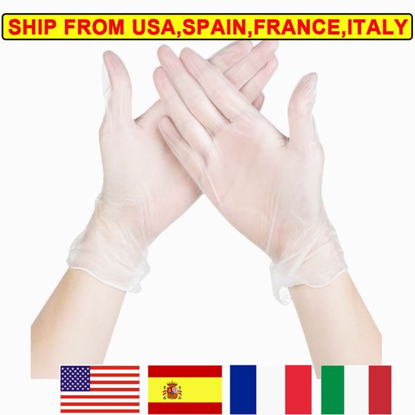 

корабль из сша! одноразовые прозрачные латексные перчатки генеральная уборка рабочие перчатки для пальцев латексная защита семейная безопасн