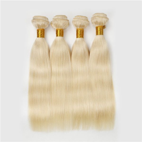 7A Platina loira cabelo liso peruano cabelo virgem 4 pacotes de comprimento misto 10-30 polegadas não transformados remy trama do cabelo humano entrega rápida por Dhl