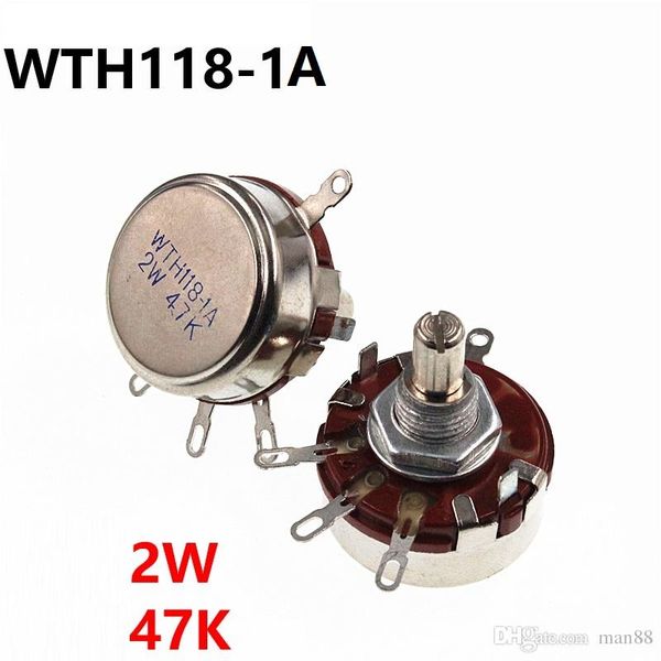 WTH118 2W 47K Single Turn Carbon Plind Potentiometer Electric Welding Accessories