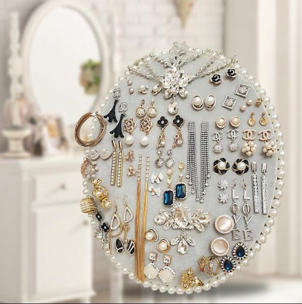 

2722cm 6style jewelry stand frame display hanging board earring jewelry wall can be hung receiving board home furnishings 1pc c619, Black
