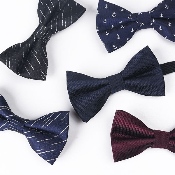

children bow tie baby boy kid clothing accessories solid color gentleman shirt neck tie bowknot dot, Black;blue
