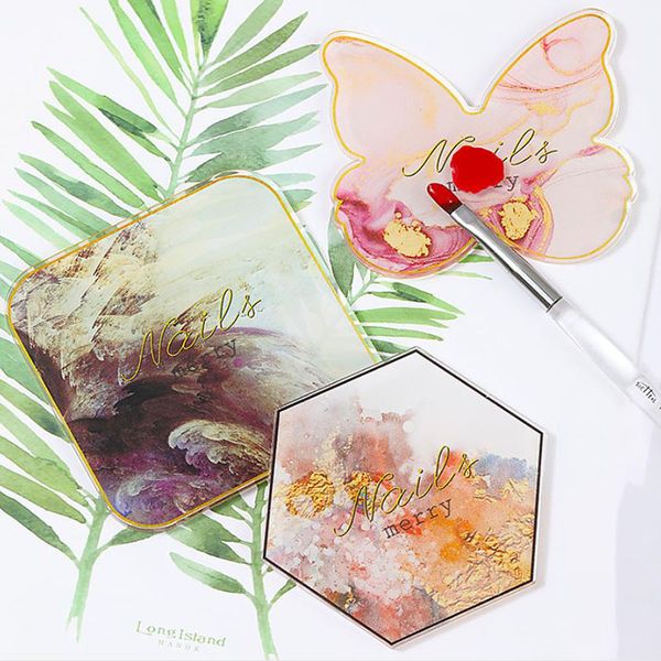 

дисплей инструмента пигмент держатель кристалл агатовые nail art картина palett mix перемешайте кристалл gem плиты маникюр аксессуары diy ин