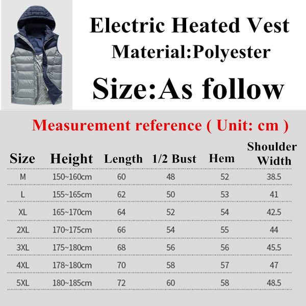 

men heating vest washable usb charging cloth warm outdoor camping hiking gilet hooded waistcoat outdoor t-shirts, Gray;blue