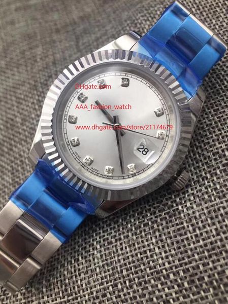 

5 style factory supplier luxury watch 41mm stainless steel 116334 diamond asia 2813 movement automatic mens men's watch watches, Slivery;brown