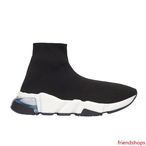 

2020 designer sneakers speed clearsole black jacquard knit white black graffiti sole flat sock boots casual shoes speed trainer runner
