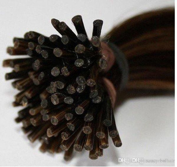 

grade stick i tip hair extensions 16-24" 0.8gr strand 200strands lot keratin thick tip hair indian virgin hair, Black