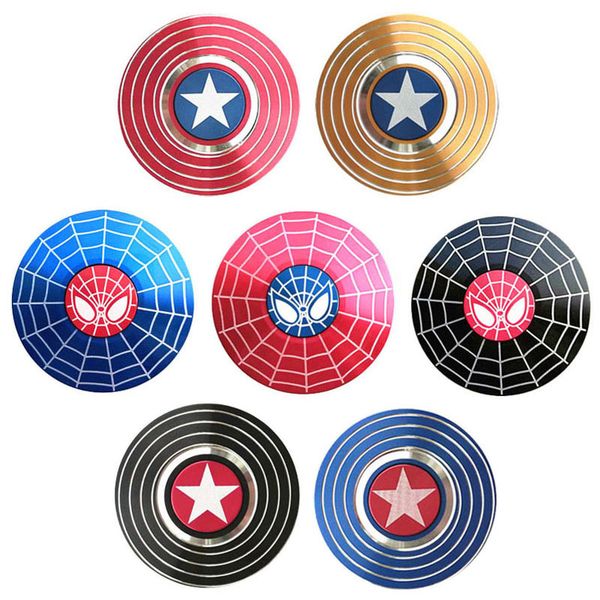 

hand spinner toys captain america spider-man fidget spinner fingertip gyro finger spinning decompression anxiety toys