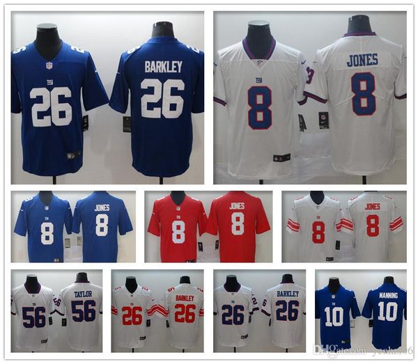 

Men 039 new ny giant jer ey york 26 aquon barkley 8 daniel jone 10 eli manning women lady youth kid 56 lawrence taylor football jer ey, Black;red
