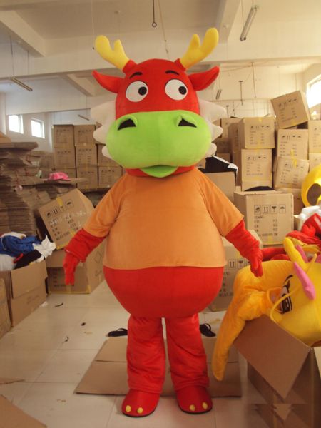 2019 vendita calda tutti i tipi costume della mascotte del drago vendita calda mascotte costume pterosauro piccolo drago verde rosso giallo drago mascotte divertenti