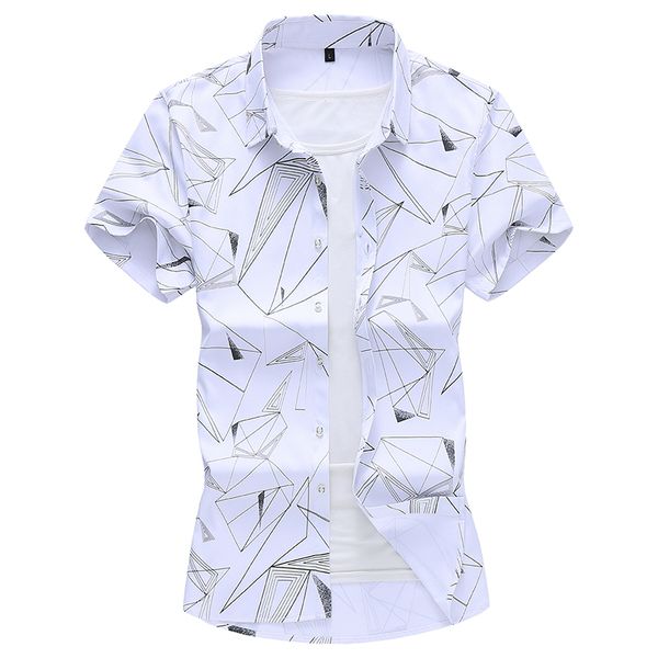 

men's casual shirts 2021 summer fashion hawaiian shirt male camisa masculina plus size 7xl short sleeve floral dress, White;black