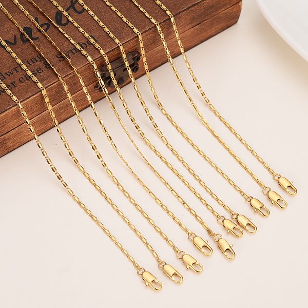 Großhandel Gold GF Kette Männer Frauen Halskette Pellet Vintage klobige Modefrauen kubanische Jungen Link feine Kette PNG Zubehör Schmuck