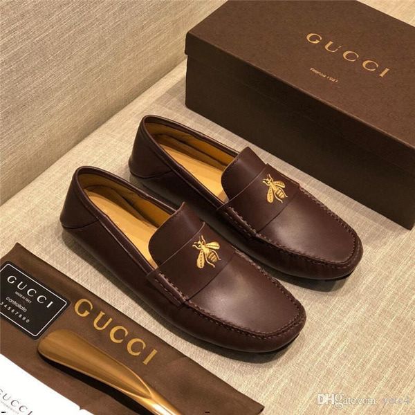 

17 2020 натуральная кожа мужской обуви luxury итальянский повседневный mens loafers мокасины дышащий скольжению на корабле shoes черный плю, Black