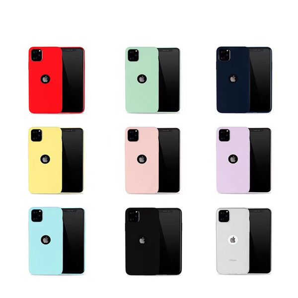 

ultra-thin soft silicone matte case for iphone 11 pro max xr x xs max 8 7 6s plus candy color tpu phone cover