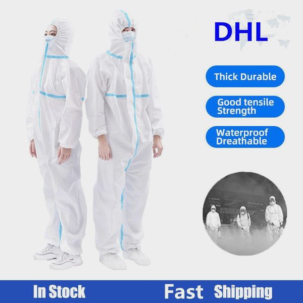 

США STOCK, моющийся и многоразовые изоляции платье Одноразовая защитная одежда Комбинезон водонепроницаемый пылезащитный Комбинезон Hazmat Suit