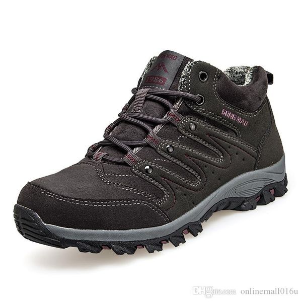 

outdoor men shoes anti-skid fishing boots breathable sports men shoes khaki gray camping climbing, Black