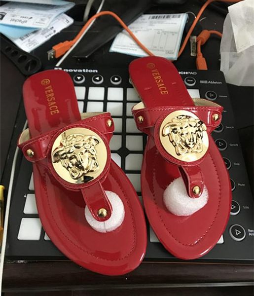 

2019summer brand design men's and women's beach sandals indoor flat g sandals slippers indoor slippers with long nail sandals, Black