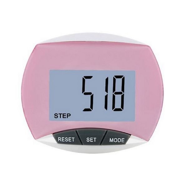 

1pc new wholesale lcd sport electronic pedometer for elder large screen pink