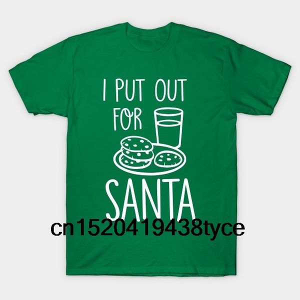 

i put out for santa t-shirt fashion t-shirt for men, White;black