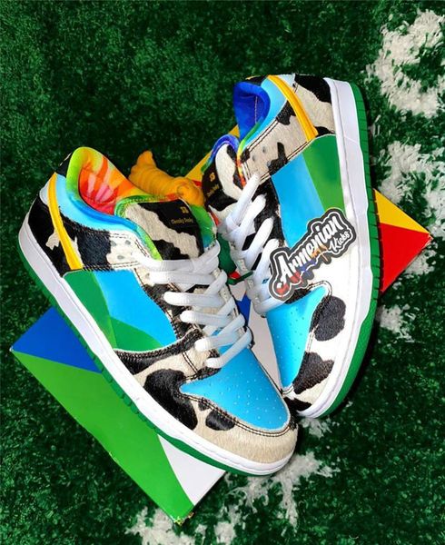 

2020 new authentic ben & jerrys x sb dunk low white lagoon chunky dunky pulse-black-universit running shoes with box 36-45