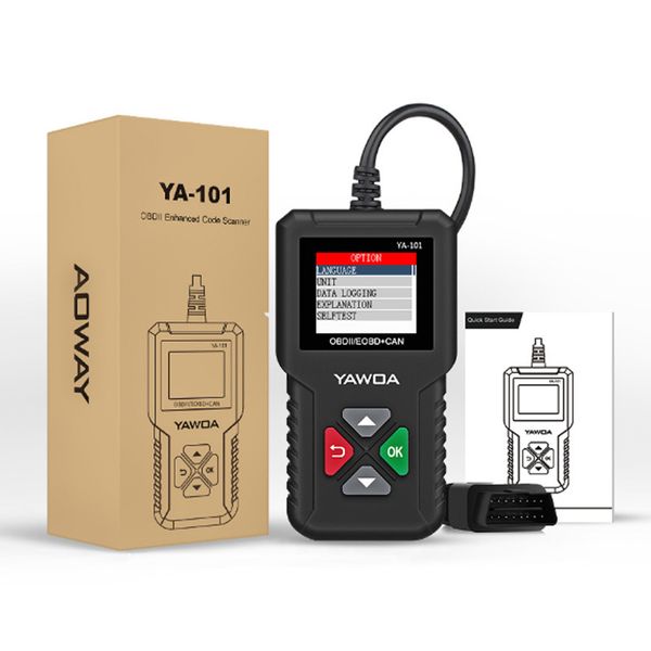 

YA101 OBDII/EOBD Code Reader OBD 2 Diagnostic Tool YA-101 Update Free online PK CR3001 ELM327 V1.5 obdii Diagnostic Tool