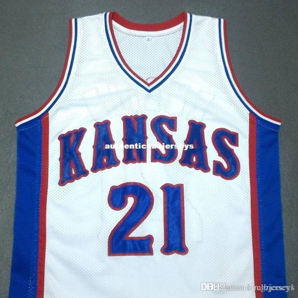 

custom joel embiid kansas jayhawks blue basketball jersey embroidery stitched customize any size and name, Black;blue