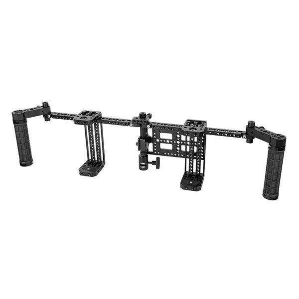 

camvate 7" dual директора monitor клетка rig с резиновыми захватами c2115