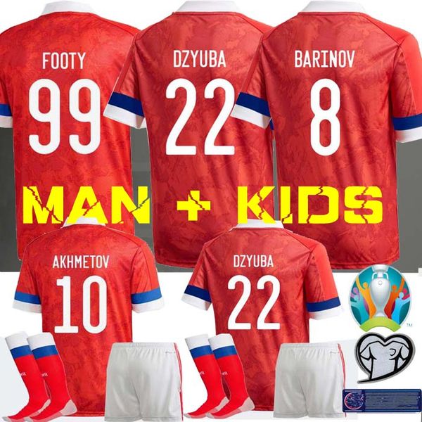 

man + kids european cup 2019 russia home soccer jerseys 19 20 arshavin miranchuk zhirkov erokhin kombarov smolov football shirt, Black;yellow