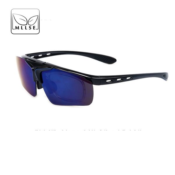 

mllse brand goggle polarized sports sunglasses men women fishing sun glasses flip over driving uv400 sports eye wear, White;black
