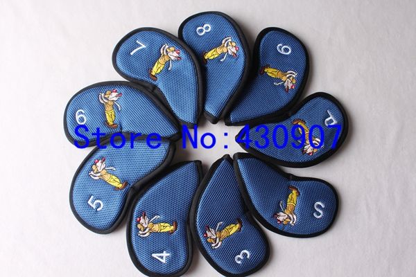 

golf 9pc/set gray blue 3-p cartoon popeye iron covers for golf iron sets set cover