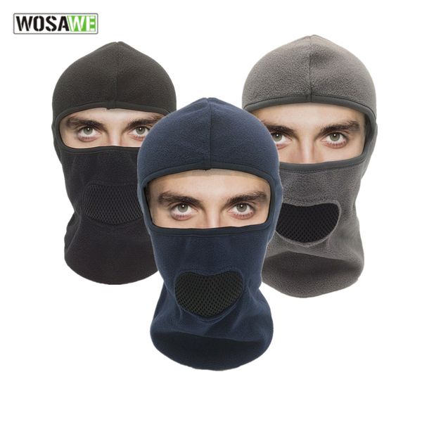 

wosawe thermal fleece motorcycle mask head cover moto training balaclava riding motocross face black mask motorcycle