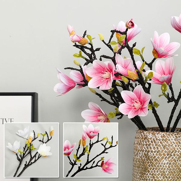 

soledi 53cm unique fake flower festive party deskclassical artificial magnolia flower home decor ornament romantic