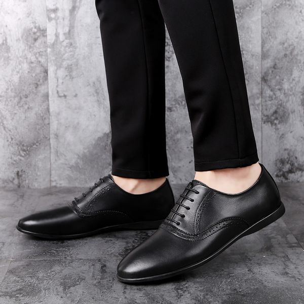 

genuine leather men shoes fashion handmade men moccasins male casual shoes zapatos hombre lace-up black flats a4