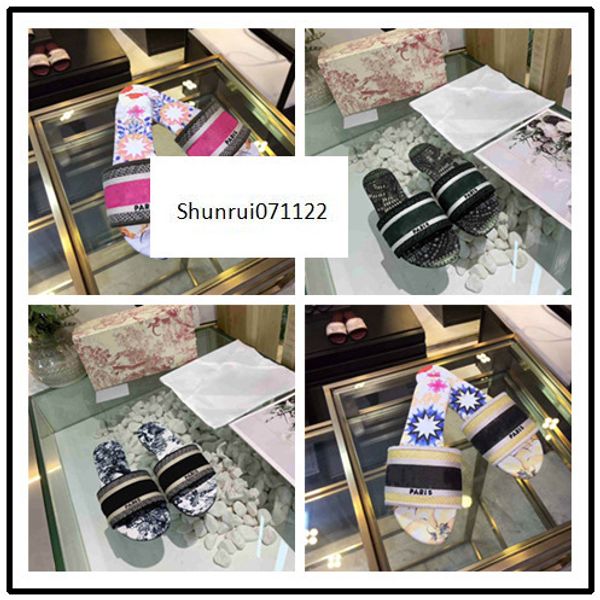 

latest dazzle flowers women slippers sandals flat designer shoes slide dazzle flowers embroidery sandal size 37 8