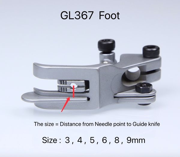 

single needle guiding feet gl367 presser foot for durkopp adler 367 / 467 / 767 867 sewing machine, Black